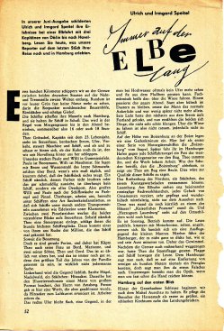 Das Magazin 66-07-52 Ulrich und Irmgard Speitel, Immer auf der Elbe lang