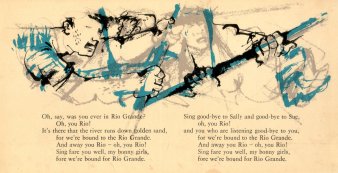 Heinz Bormann (1926 – 1974), Illustration Shanties, Tischkalender, Schiffsmaklerei Rostock, 1969-11