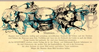 Heinz Bormann (1926 – 1974), Illustration Shanties, Tischkalender, Schiffsmaklerei Rostock, 1969-2