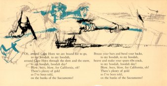 Heinz Bormann (1926 – 1974), Illustration Shanties, Tischkalender, Schiffsmaklerei Rostock, 1969-4