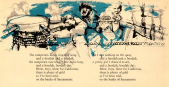 Heinz Bormann (1926 – 1974), Illustration Shanties, Tischkalender, Schiffsmaklerei Rostock, 1969-8