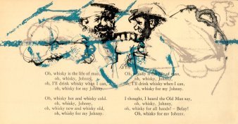 Heinz Bormann (1926 – 1974), Illustration Shanties, Tischkalender, Schiffsmaklerei Rostock, 1969-9