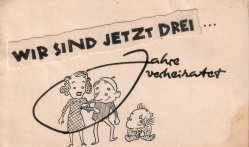 Heinz Bormann ( 1926-1974), private Glückwunschkarte an seine Frau 1951