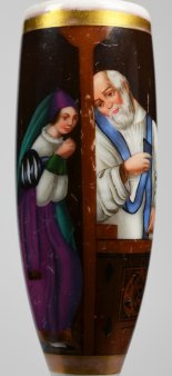 August Wilhelm Esperstedt (geb. 1814), Die Beichte, Porzellanmalerei, Pfeifenkopf, D2120