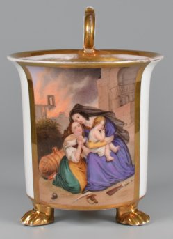 Belagerung von Saragossa 18081809, Porzellanmalerei, Tasse, D2027