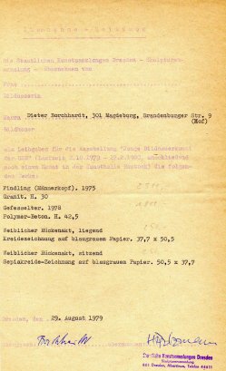 Quittung Leihgabe 1979