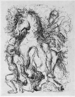 Ernst Seifert (1922-1976), Federzeichnung zu Gedichten von Weinert, 1974