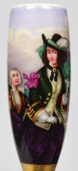 Fertig zum Ausritt, Porzellanmalerei, Pfeifenkopf, D2137