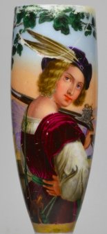 Heinrich Ludwig Wittich (1816 – 1887), Der Edelknabe, Porzellanmalerei, Pfeifenkopf, D2122