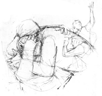 Heinz Bormann ( 1926-1974), Illustration, Programmheft, Bühnen der Stadt Magdeburg, Jakobs, Heimkehr des verl. Sohnes, 1968