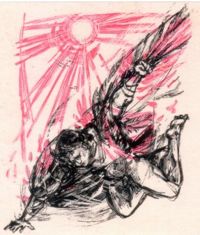 Heinz Bormann (1926-1974), Originalillustration zu Klaus Beuchler, Einer zuviel im Lunakurier 1964