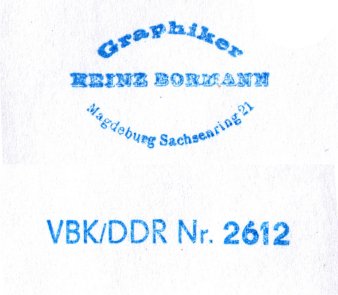 Heinz Bormann ( 1926-1974), Stempel