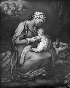 KPM 103 „Hagar in der Wüste“, Lithophanie nach F. Barocci