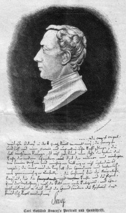 Carl Gottlieb Svarez`s Portrait und Handschrift