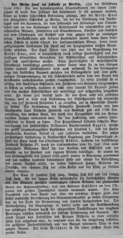 Berlin, Weißer Saal im Schloss um 1877, Kommentar