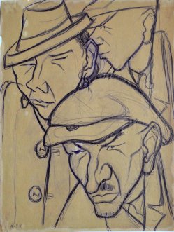 Ernst Seifert (1922-1976), Bleistiftzeichnung, „Auf der Straße“, 1949, D0384