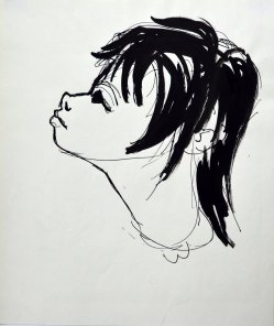 Ernst Seifert (1922-1976), Feder-, Pinselzeichnung, „Kinderporträt 1“, D0370