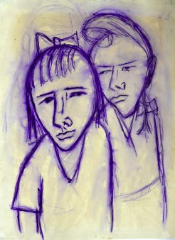 Ernst Seifert (1922-1976), Kopierstiftzeichnung, „Vor dem Bahnhof“, 1949, D0381