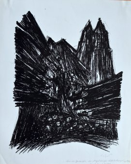 Ernst Seifert (1922-1976), Lithographie, „Der 9. April 1919“, 1971, D0375