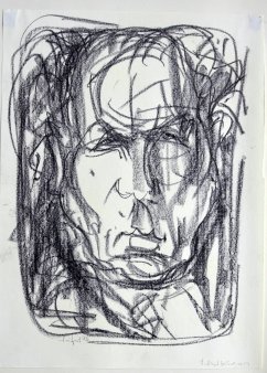 Ernst Seifert (1922-1976), Ölkreide, „Selbstbildnis“, 1973, D0385