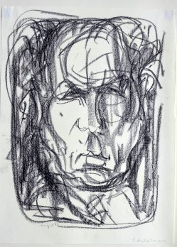 Ernst Seifert (1922-1976), Ölkreide, „Selbstbildnis“, 1973, D0385