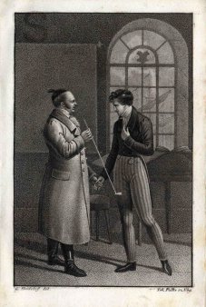 Gespräch mit langer Tonpfeife nach Heideloff, A0164