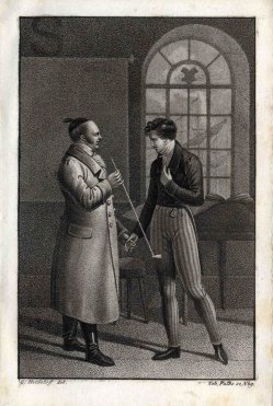 Gespräch mit langer Tonpfeife nach Heideloff, A0164