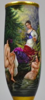 Im Waldbad, Porzellanmalerei, Erotik, Pfeifenkopf, D2143