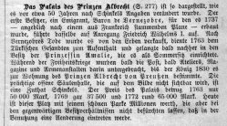 Palais des Prinzen Albrecht von Preußen um 1835, Kommentar