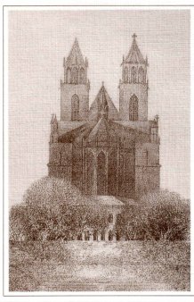 Rudolf Pötzsch (1950), Radierung 1993, „Magdeburger Dom“, D2163