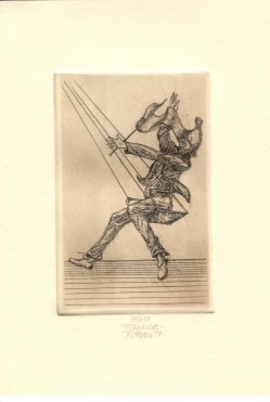 Rudolf Pötzsch (*1950), Radierung 2017, „Fliehkraft“, D2158