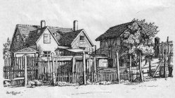 Karl Friedrich (1898-1989), Magdeburg „Wallmeister-Haus am Cracauer Tor“, Federzeichnung 1926