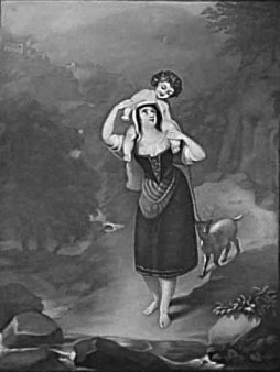 KPM 193 – Bäuerin mit Amor auf der Schulter, nach H. HowardKPM 193 - Bäuerin mit Amor auf der Schulter