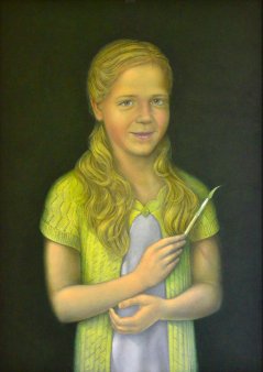 Rudolf Pötzsch, (*1950), Mischtechnik⁄Lw., „Bildnis Jette“, 2017