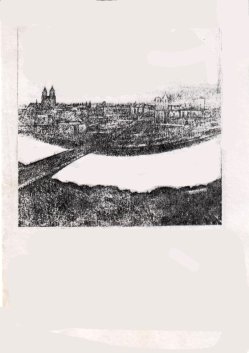 Rudolf Pötzsch (*1950), Ausstellungs-Flyer, Magdeburg Himmelreich 1991