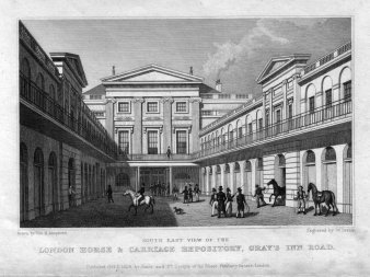 W.Deeble, Engraved 1828: London Horse & Carriage Repository, Gray´s Inn Road, D2180