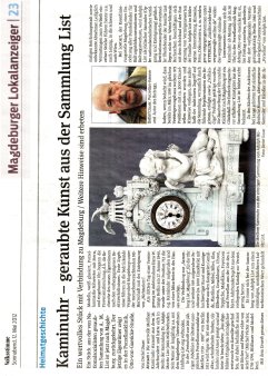 12.05.2012 Kaminuhr-geraubte Kunst aus der Sammlung List