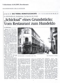 16.04.2009  Volksstimme Magdeburg