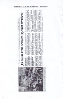 20.09.2008, Volksstimme Magdeburg