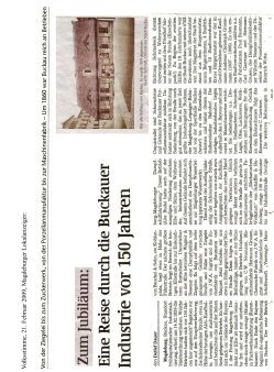 21.02.2009 Eine Reise durch die Buckauer Industrie vor 150 Jahren