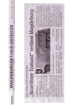 31.01.2009 Skurrilster Trabant verlässt Magdeburg