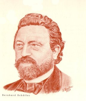 Bernhard Schäffer (1823-1877), Halbportrait, Zeichnung, D0088-1