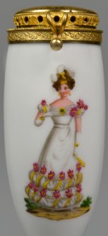 Blumenmädchen, Porzellanmalerei, Pfeifenkopf, D2190