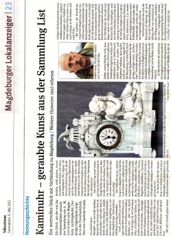 12.05.2012 Kaminuhr-geraubte Kunst aus der Sammlung List