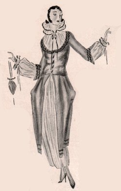 Kunstgewerbeschule Magdeburg, um 1920, Mode-Klasse Prof. Bosselt, Kleid mit Handtäschchen