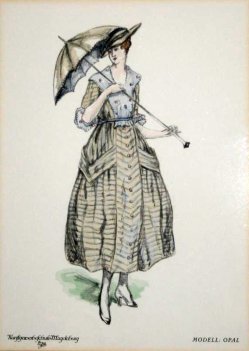 Kunstgewerbeschule Magdeburg, um 1920, Mode-Klasse Prof. Bosselt, Kleid Modell „Opal“