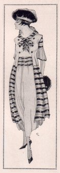 Kunstgewerbeschule Magdeburg, um 1920, Mode-Klasse Prof. Bosselt, Kleid von H.L.