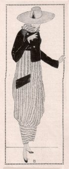 Kunstgewerbeschule Magdeburg, um 1920, Mode-Klasse Prof. Bosselt, Promenadenkleid