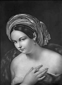 Lithophanie, Meißen 154 – Odaliske nach Raffael