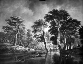 Lithophanie, Meißen 221 - Jagdpartie